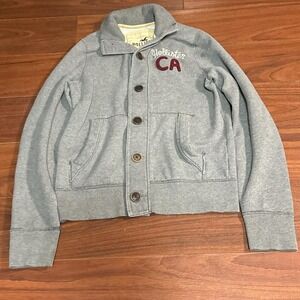 Y2K Hollister Grey Cardigan Sweater Size Men's Medium